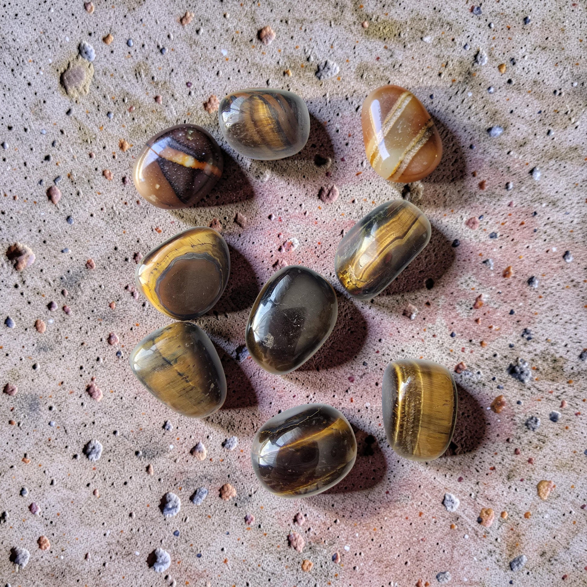 Pierre Roulée Œil de Tigre – 1,5 à 2,5 cm – Pierre Naturelle