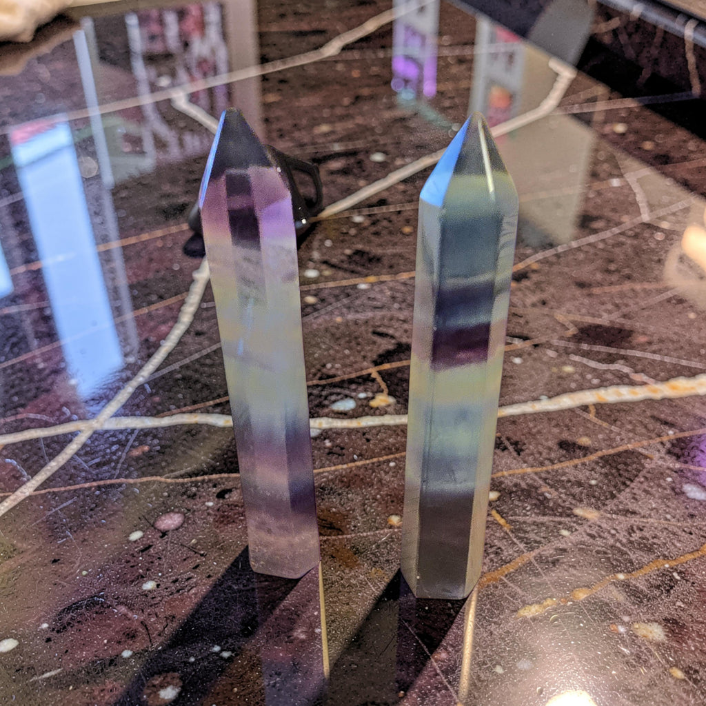 Pointe de Fluorite Multicolore – 7 cm | Pierre Naturelle