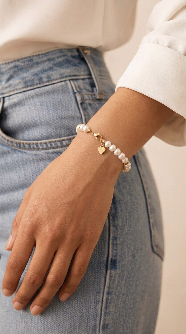 Bracelet Perles d'Eau Douce Naturelles – Douceur & Lumière