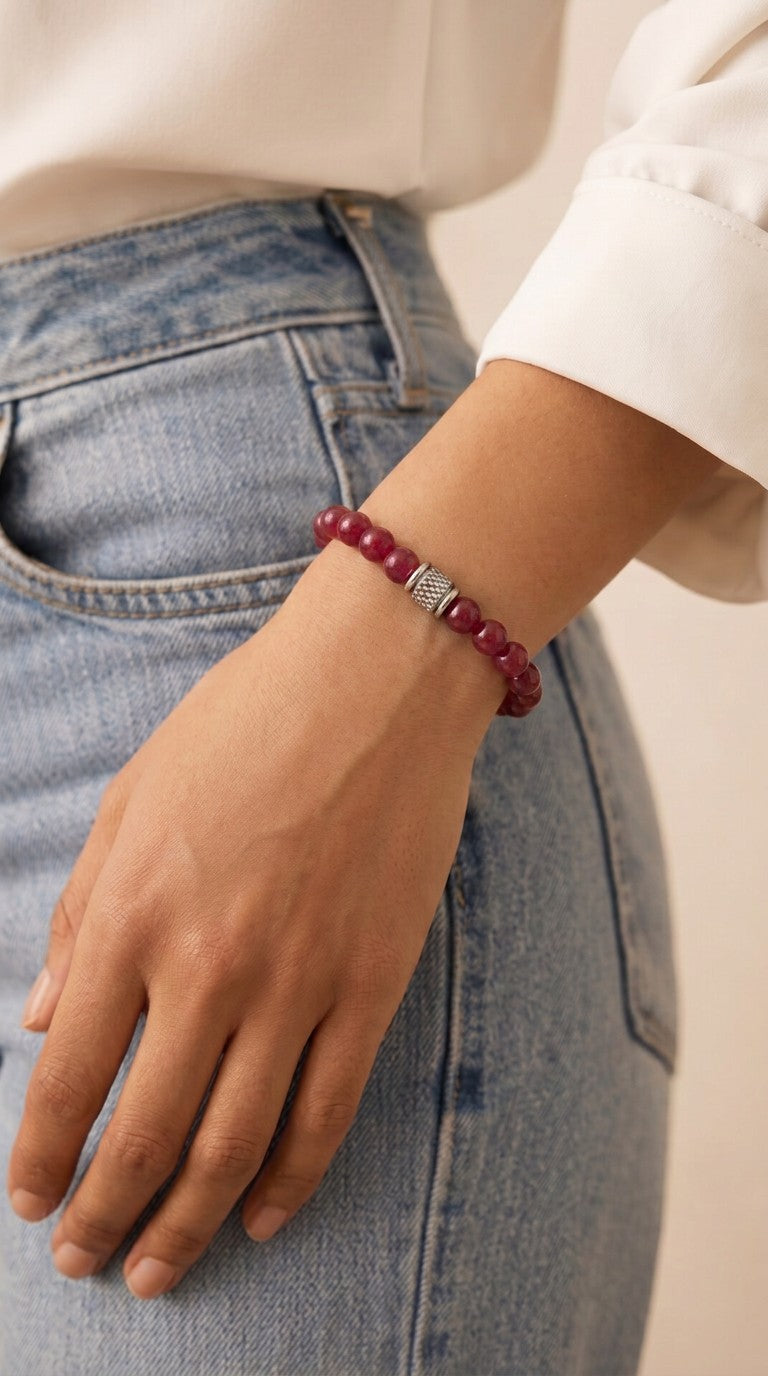Bracelet Rubis – Flamme de Vie & Passion