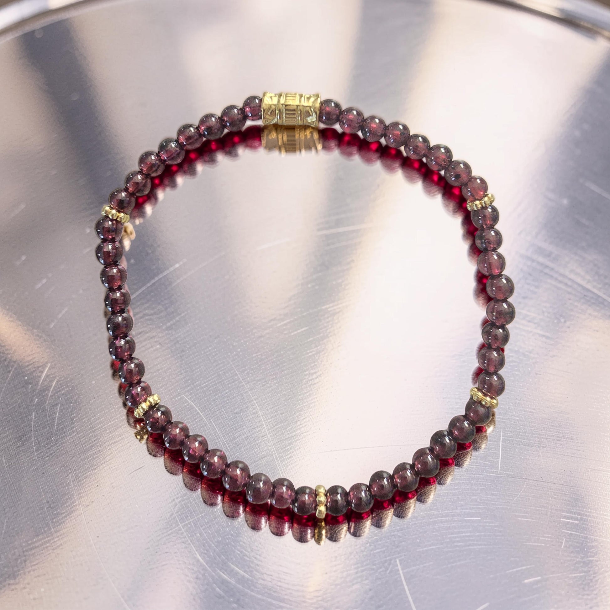 Bracelet Grenat – Braise de l’Âme & Feu Intérieur