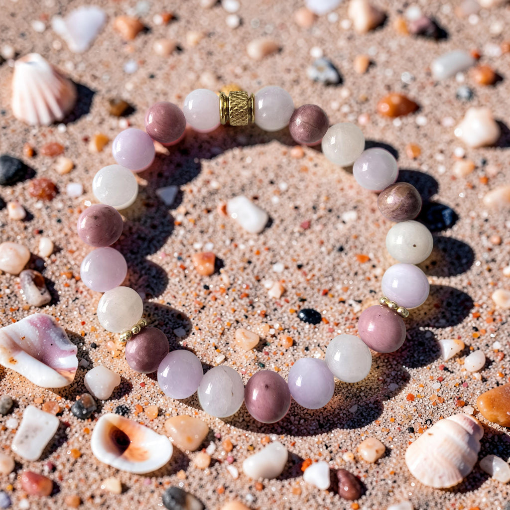 Bracelet Amour de Soi – Morganite, Kunzite & Rhodonite