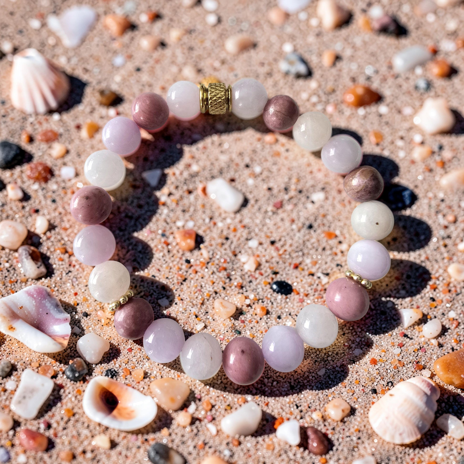 Bracelet Amour de Soi – Morganite, Kunzite & Rhodonite