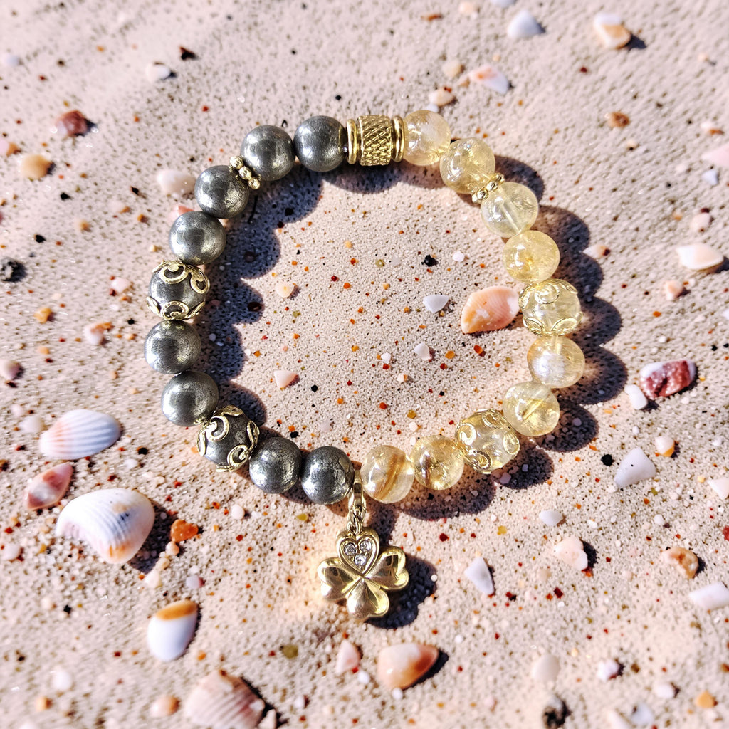 Bracelet Abondance & Prospérité – Citrine & Pyrite