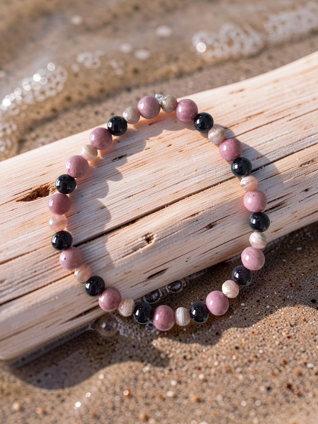 Bracelet Amour & Guérison Émotionnelle – Rhodochrosite, Grenat & Rhodonite