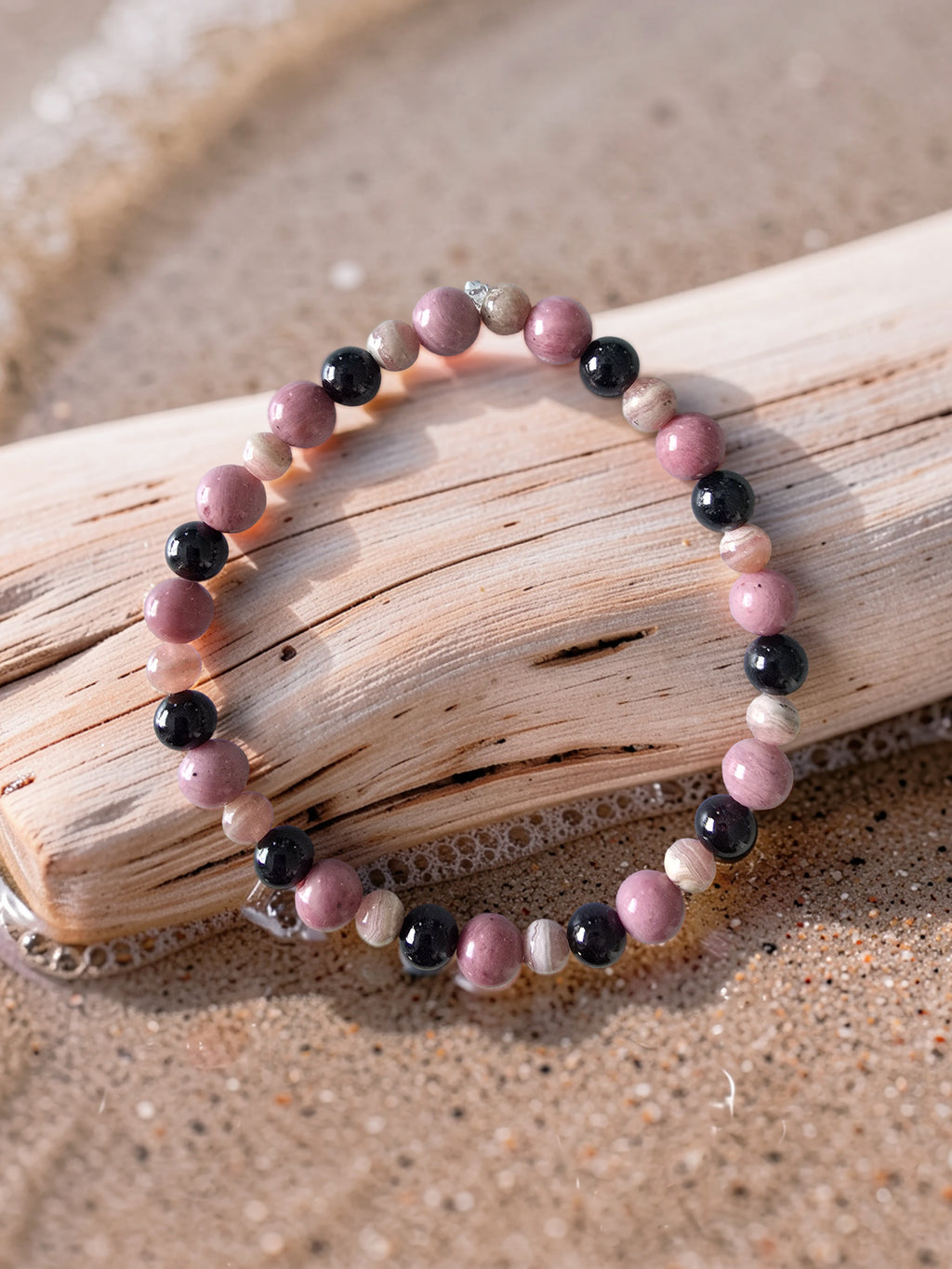 Bracelet Amour & Guérison Émotionnelle – Rhodochrosite, Grenat & Rhodonite