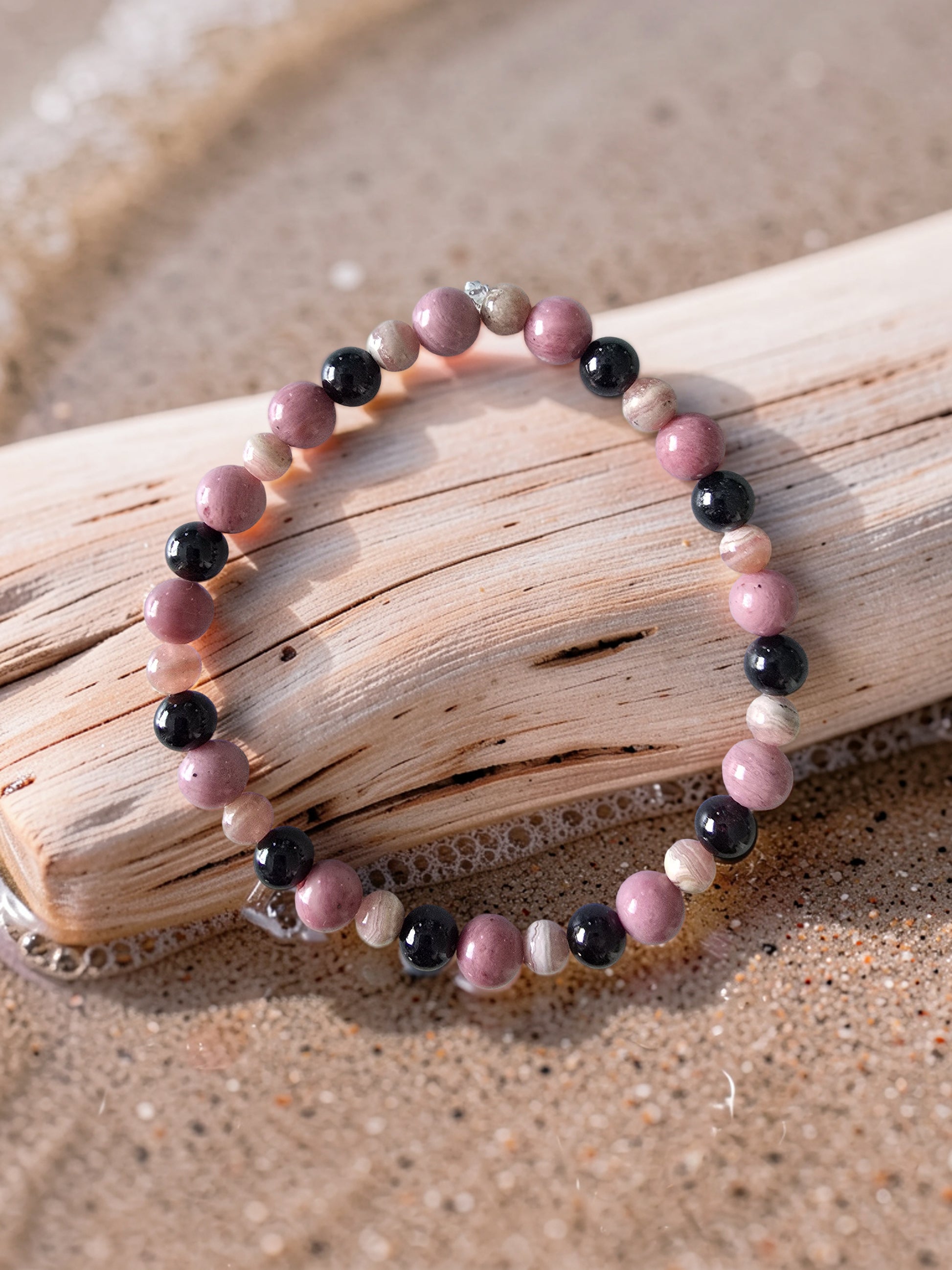 Bracelet Amour & Guérison Émotionnelle – Rhodochrosite, Grenat & Rhodonite