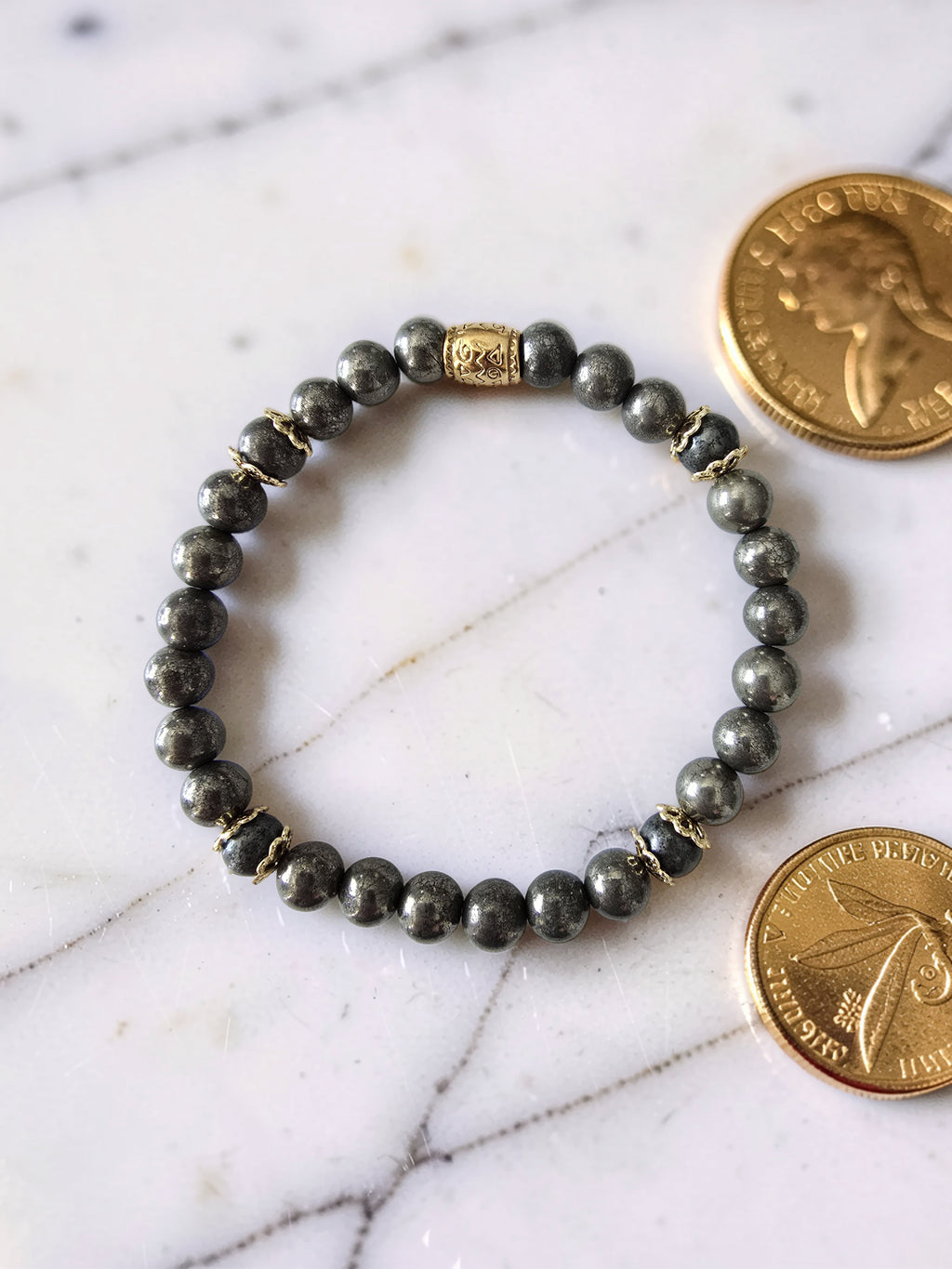 Bracelet Pyrite – Abondance, Protection & Confiance en Soi