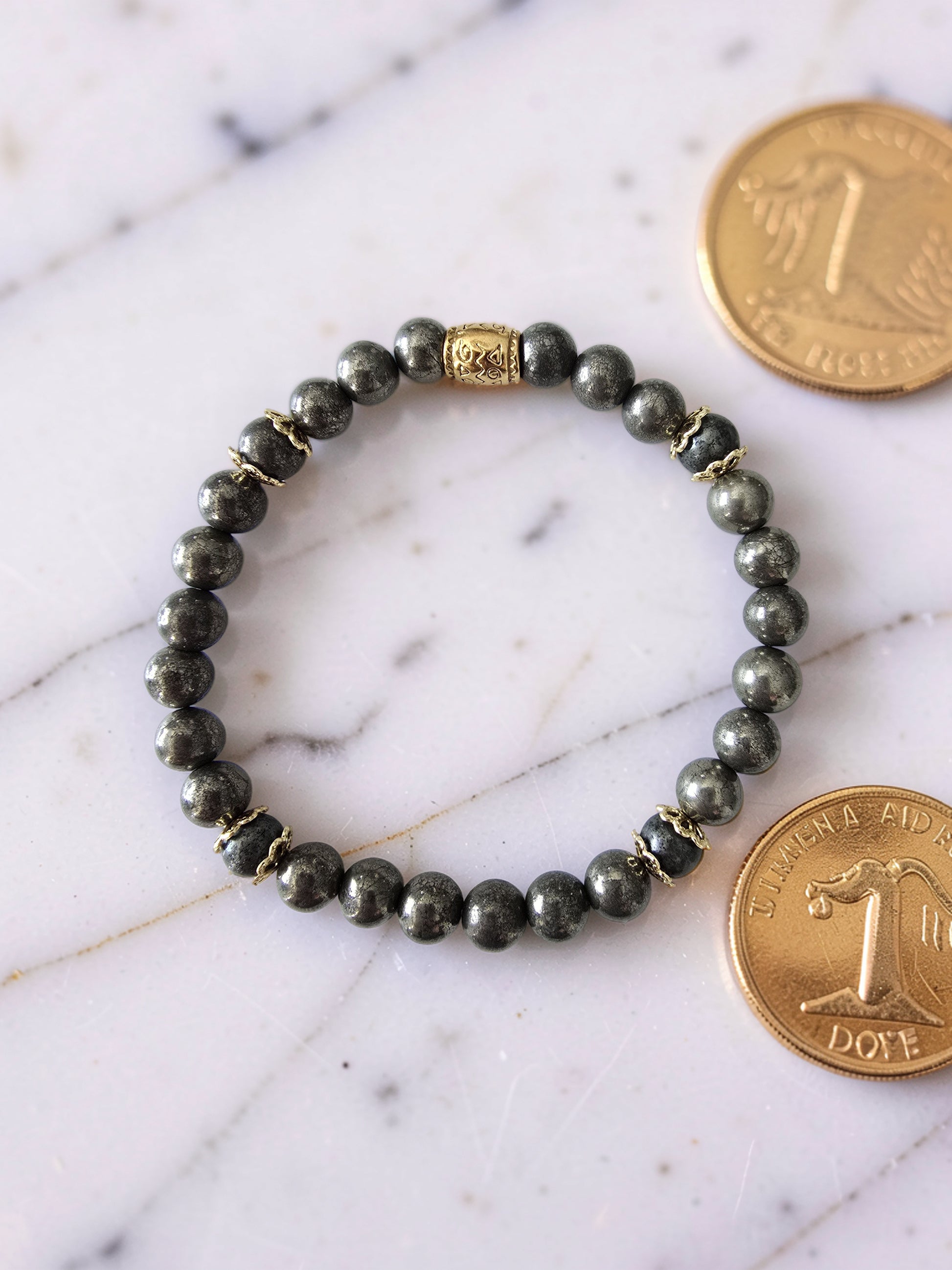 Bracelet Pyrite – Abondance, Protection & Confiance en Soi
