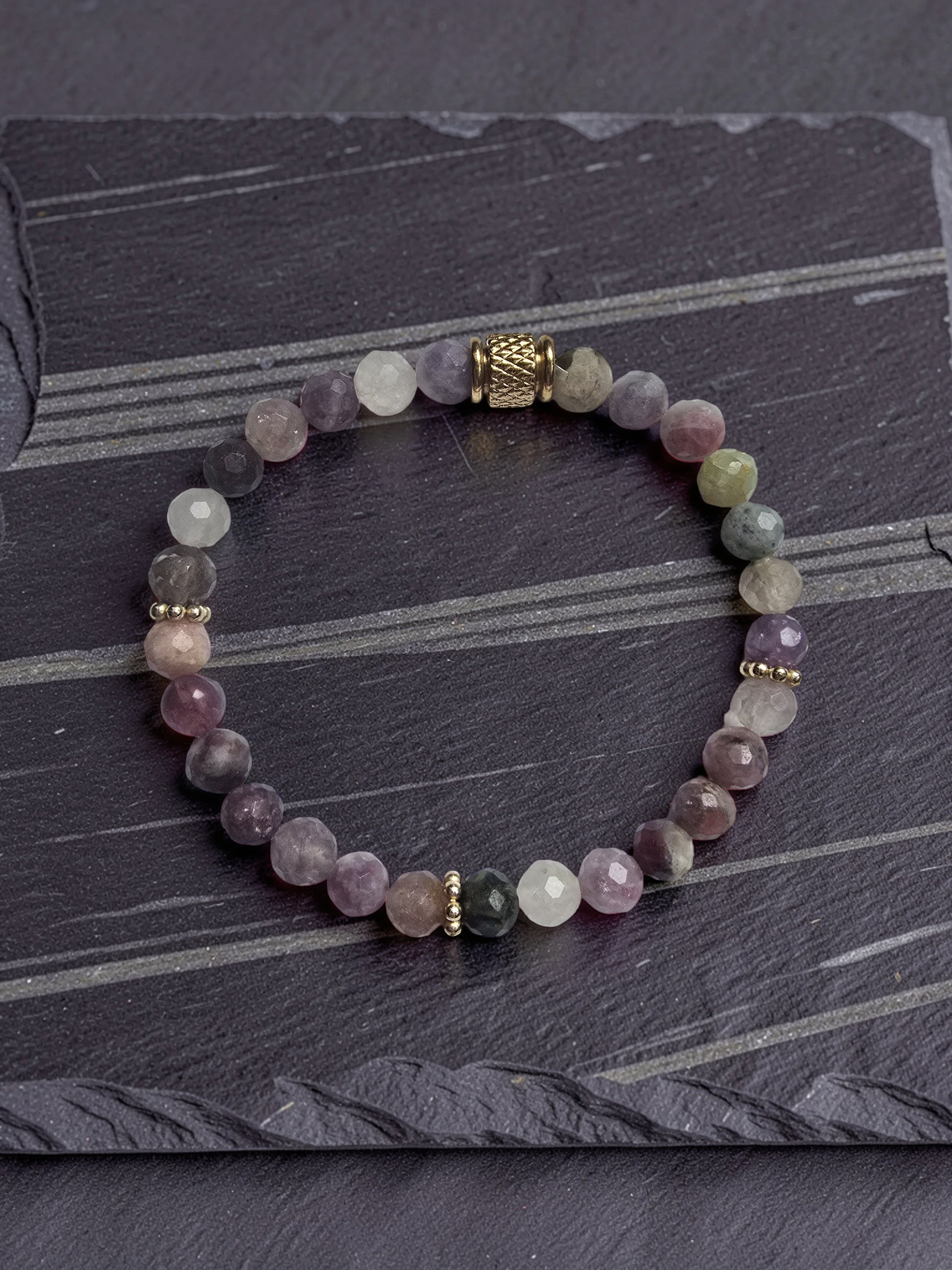 Bracelet Arc-en-Ciel – Tourmaline Colorée | Équilibre & Joie de Vivre