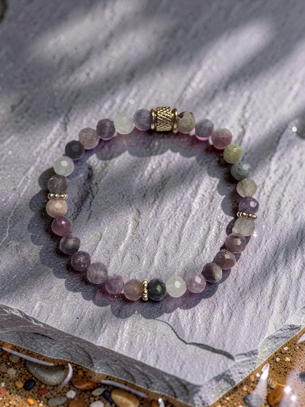 Bracelet Arc-en-Ciel – Tourmaline Colorée | Équilibre & Joie de Vivre