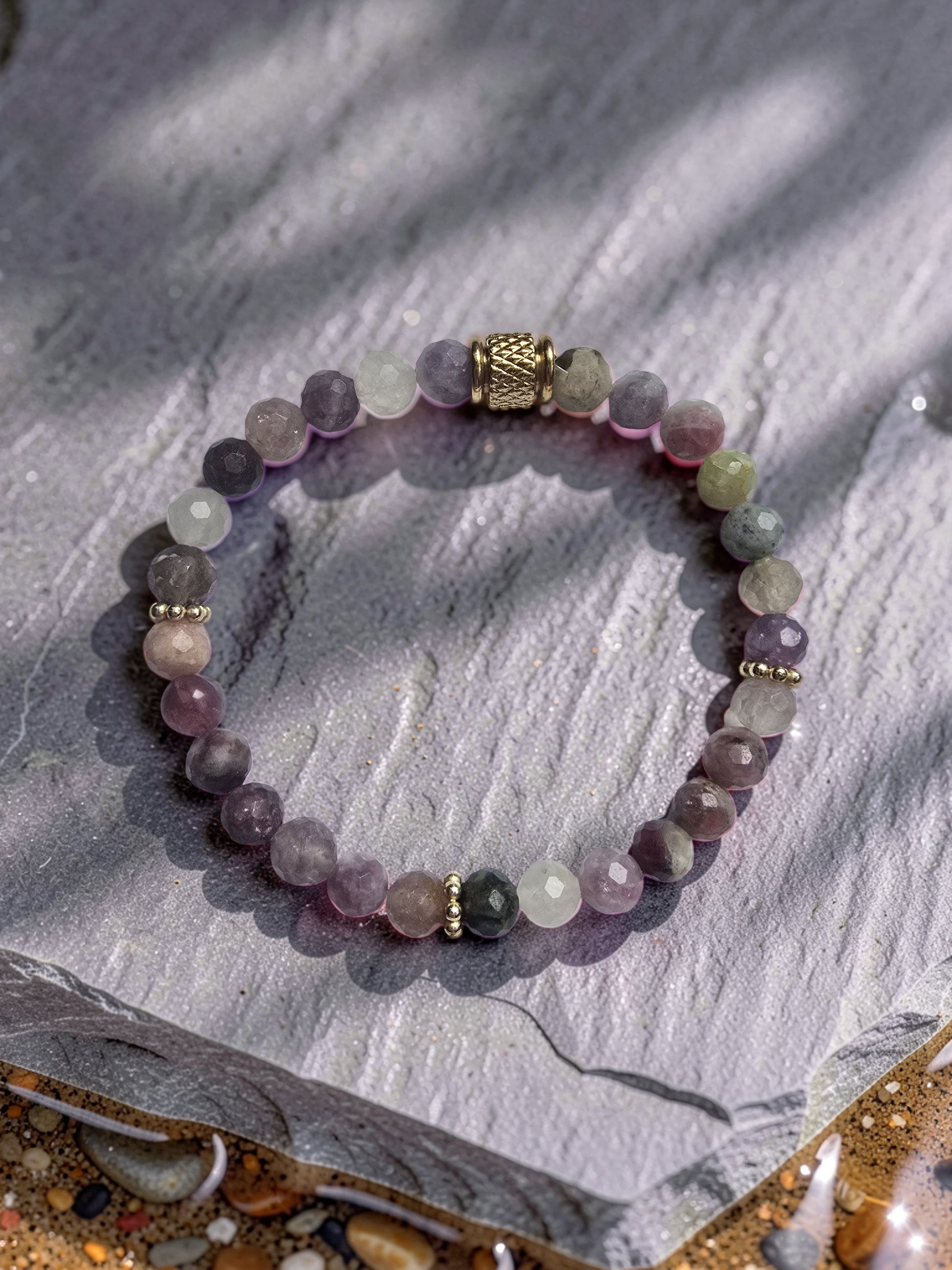 Bracelet Arc-en-Ciel – Tourmaline Colorée | Équilibre & Joie de Vivre