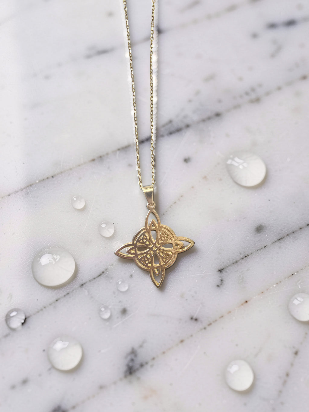 Pendentif Nœud de Sorcière | Nœud Celtique Or 18K