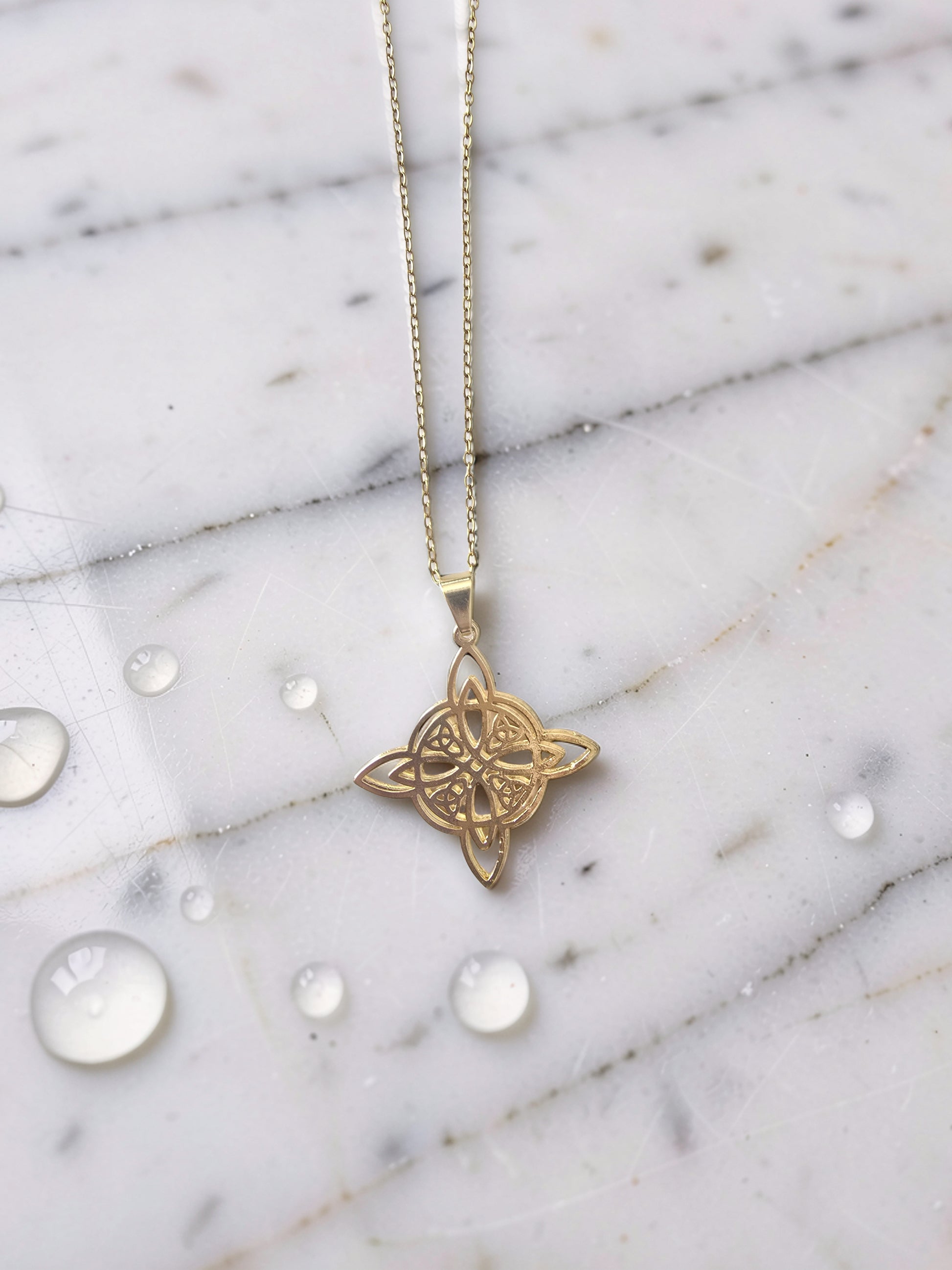 Pendentif Nœud de Sorcière | Nœud Celtique Or 18K