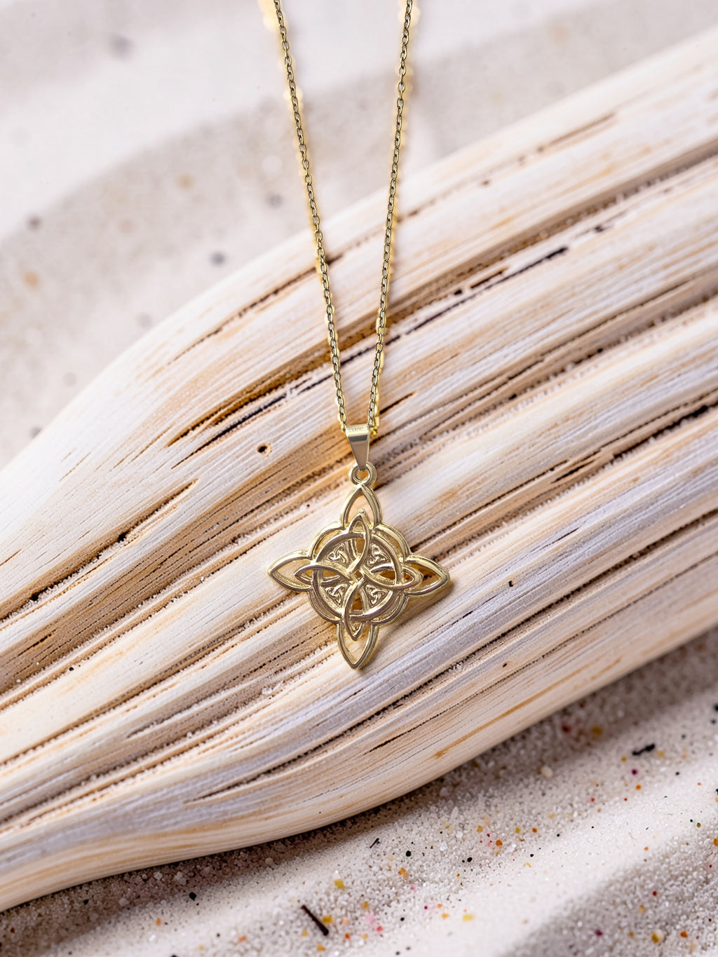 Pendentif Nœud de Sorcière | Nœud Celtique Or 18K
