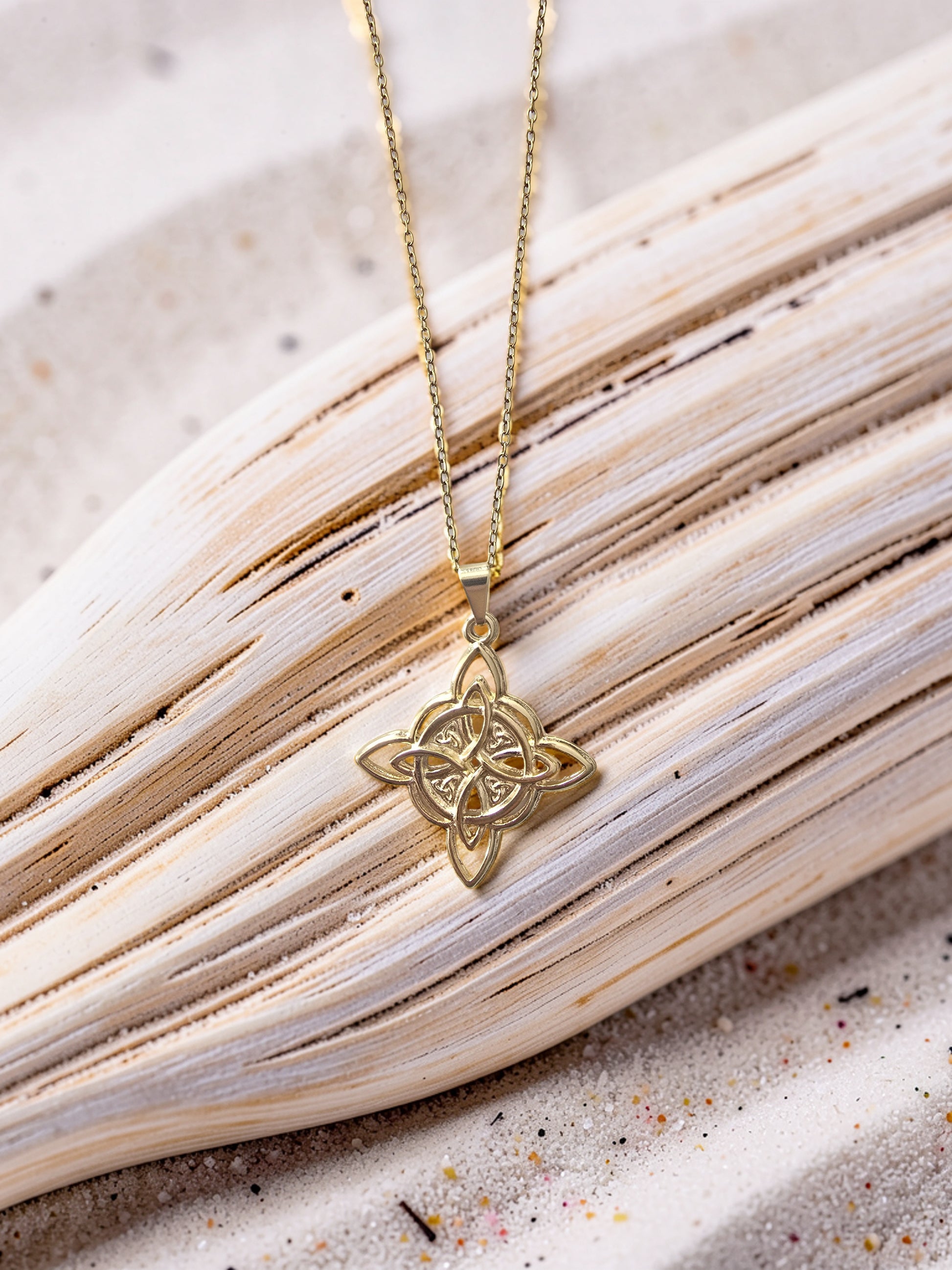 Pendentif Nœud de Sorcière | Nœud Celtique Or 18K