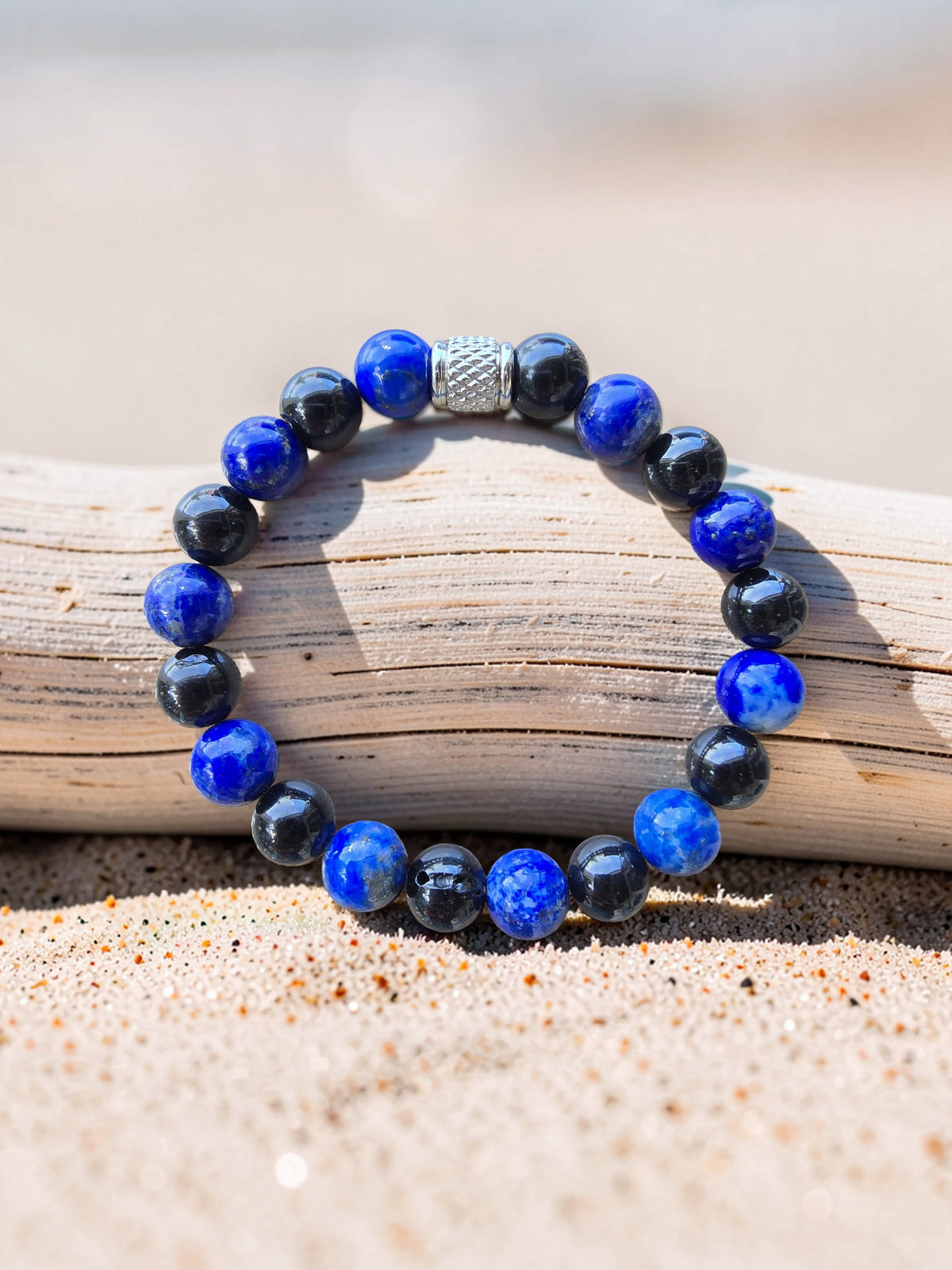 Bracelet Vérité & Protection – Obsidienne Noire & Lapis-Lazuli