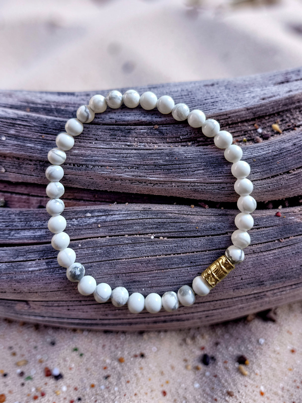 Bracelet Howlite Pure – Apaisement, Sommeil & Sérénité | Or et Âme Bijoux