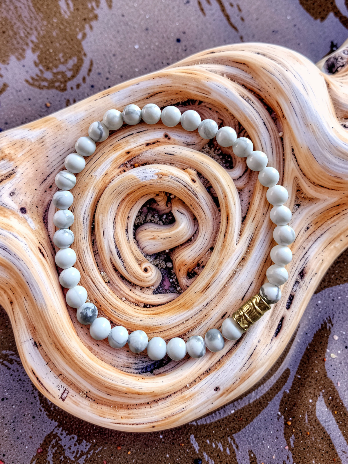 Bracelet Howlite Pure – Apaisement, Sommeil & Sérénité | Or et Âme Bijoux