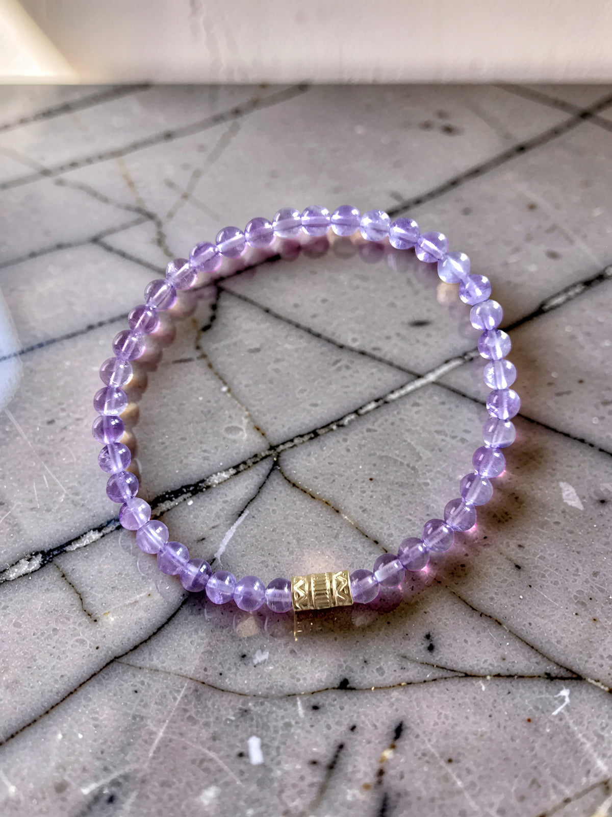 Bracelet Luna – Améthyste Pure | Intuition, Apaisement & Éveil Spirituel | Or et Âme Bijoux