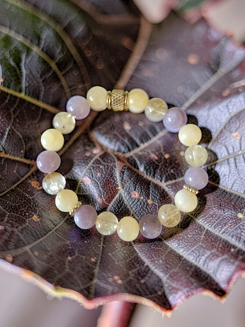 Bracelet Soleil Doré – Calcite Jaune, Quartz Fraise & Citrine