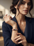 Bracelet Force & Équilibre – Jaspe Rouge, Cristal de Roche & Tourmaline Noire