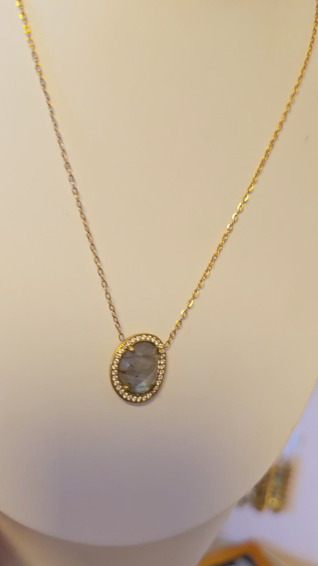 Collier ZENA - Labradorite & Turquoise Africaine | Or et Âme Bijoux