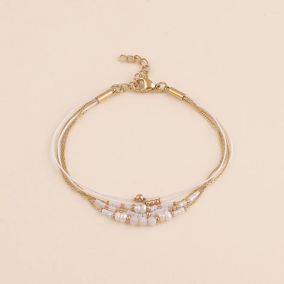 Bracelet Shena – Multirang Pierres Naturelles & Perles Rocailles