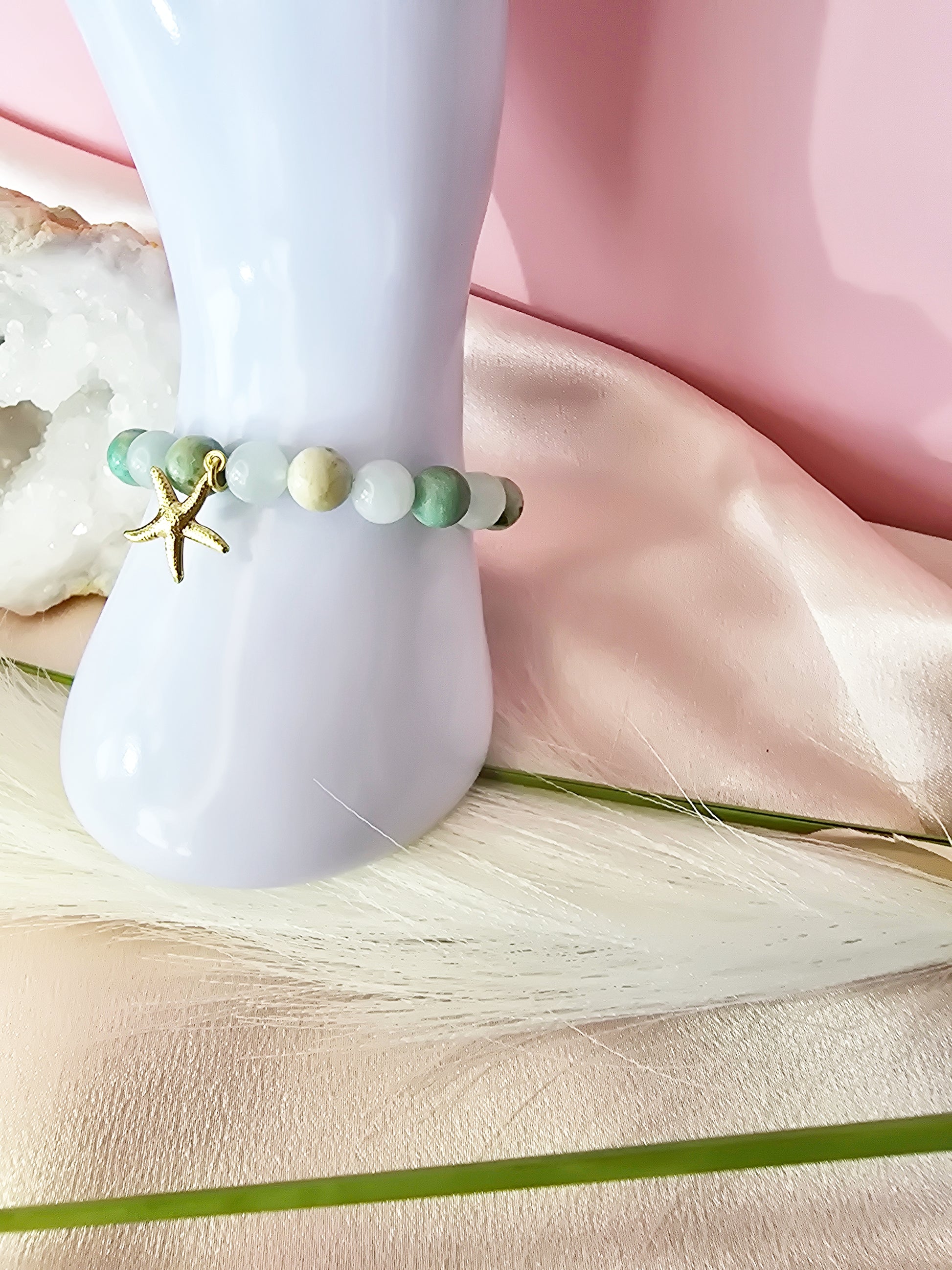 Souffle d'azur : Aigue-marine et turquoize